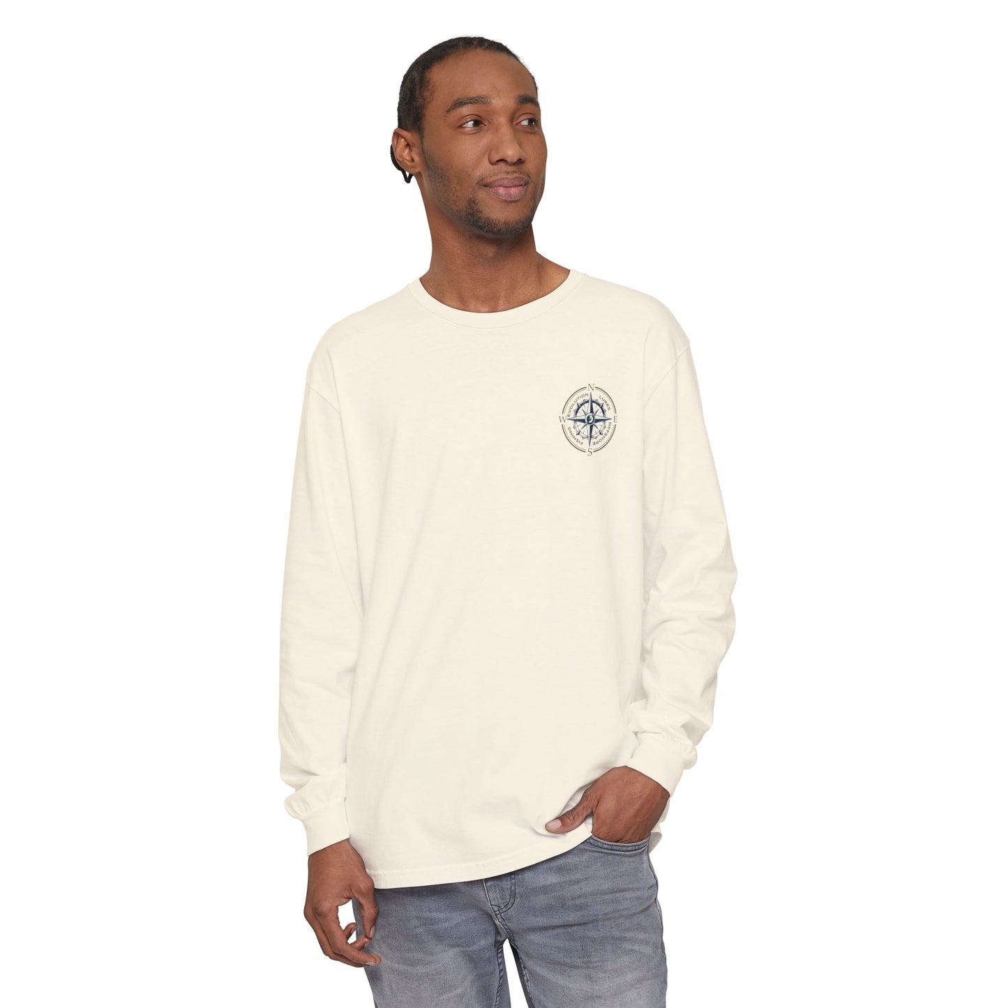 Mahi Skull Long Sleeve Medium Weight Cotton T-Shirt