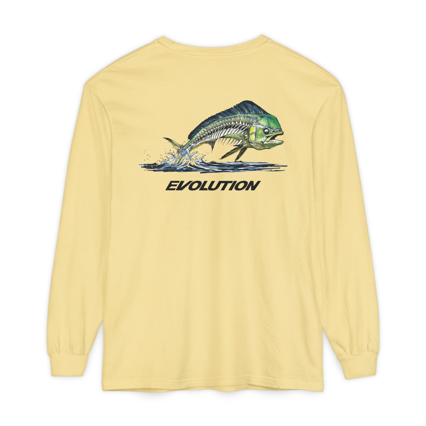 Mahi Skull Long Sleeve Medium Weight Cotton T-Shirt