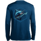 Red White Blue Block Long Sleeve Fishing Shirt Marlin Back - Evolution Lures