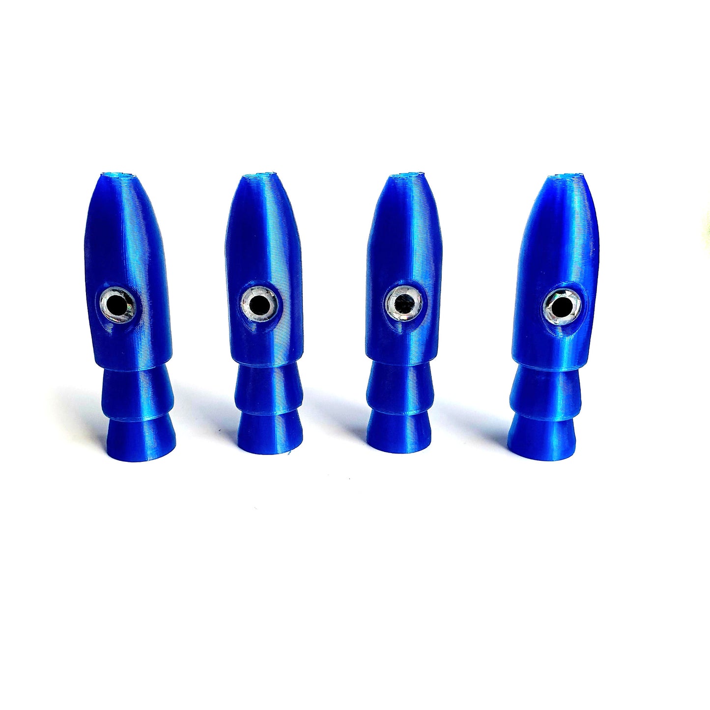 4 Pack KingKiller 2.3" Hard Rubber Offshore Trolling Heads - Evolution Lures