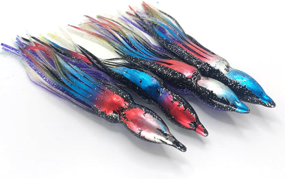 5 PC 6" Squid Skirts - Evolution Lures