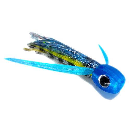 Cyclops Goggle Eye Electric blue with wings yellow stripe sparkle 
