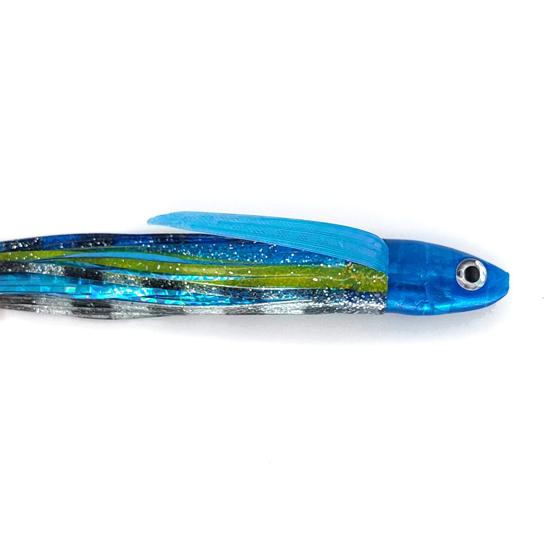 blue and yellow fishing lures MahiMagnet Electric Blue Yellow Stripe