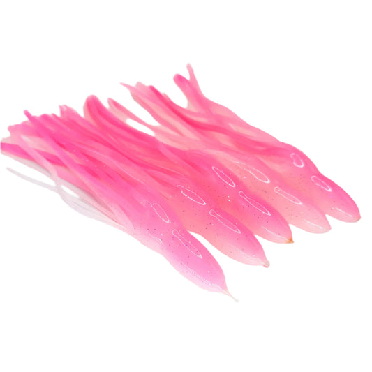 4.5 Inch Squid Skirts Lures - Blue/White, Pack Of 40 | Saltwater Trolling Hoochie Rigs