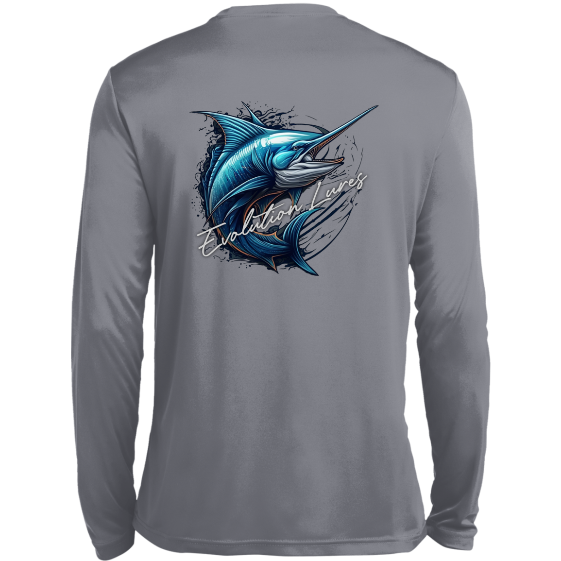 Long Sleeve Fishing Shirt Marlin Logo White / M