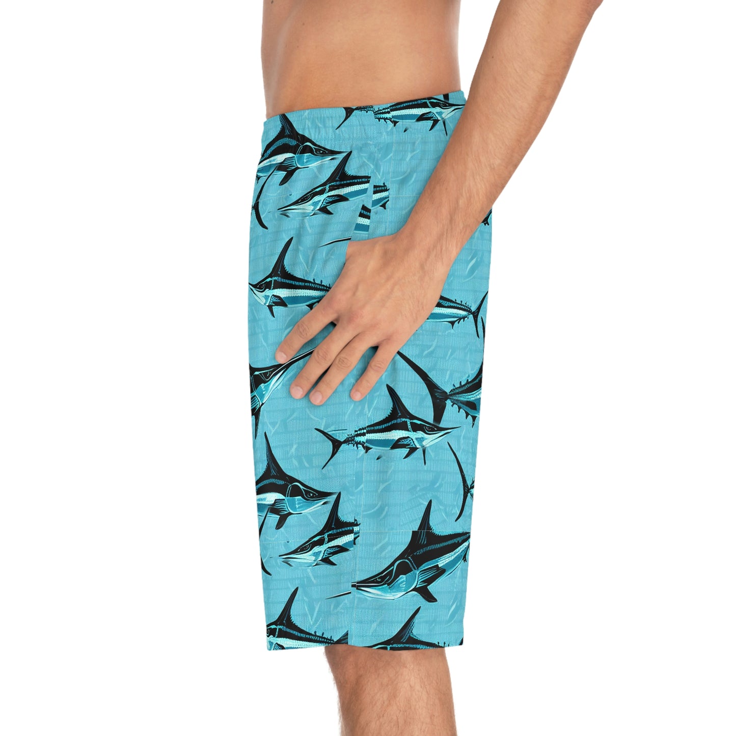 Men's Marlin Pattern Board Shorts (AOP) - Evolution Lures
